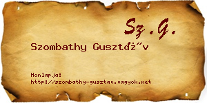 Szombathy Gusztáv névjegykártya