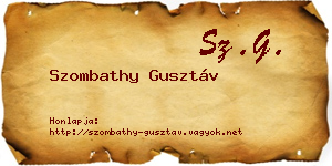 Szombathy Gusztáv névjegykártya
