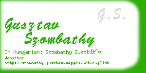 gusztav szombathy business card